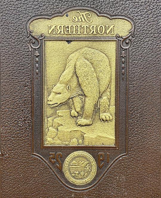 Polar Bear established as mascot 1923 - reflected on cover of yearbook in 1925